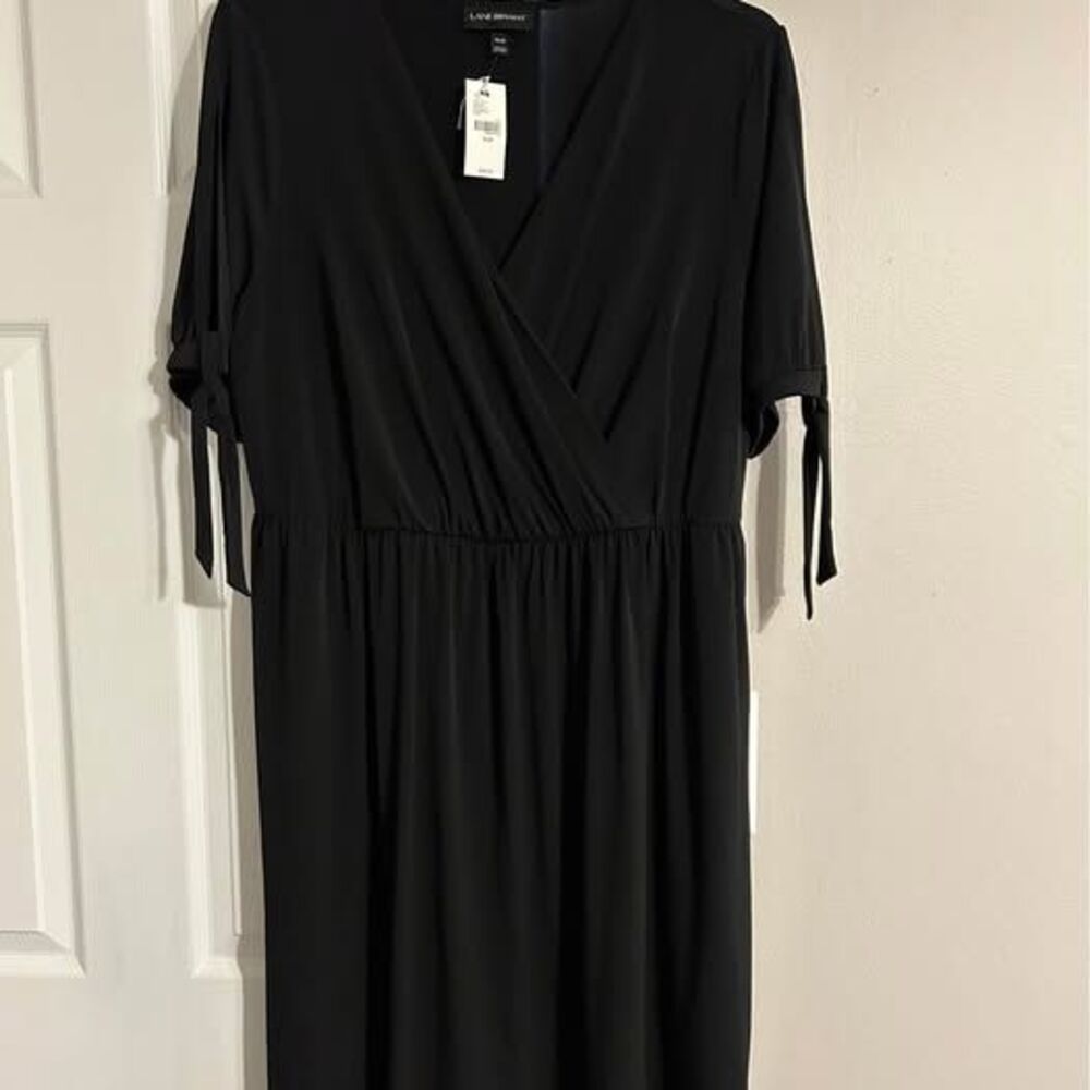 Lane Bryant Black Faux-Wrap Dress Size 18/20 2X